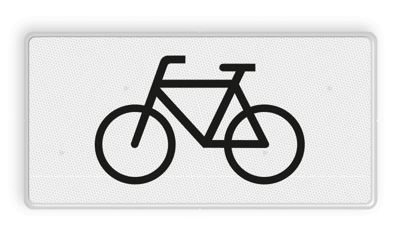 Verkeersbord RVV OB02 - Onderbord - Geldt alleen voor fietsers