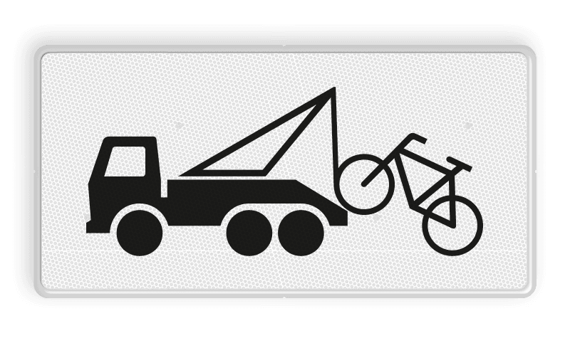 Verkeersbord RVV OB304a - Onderbord - Wegknipregeling van kracht