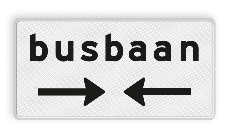 Verkeersbord RVV OB503OB619- Onderbord - Kruising busbaan