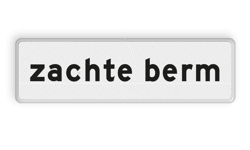 Verkeersbord RVV OB601 - Onderbord - Zachte berm