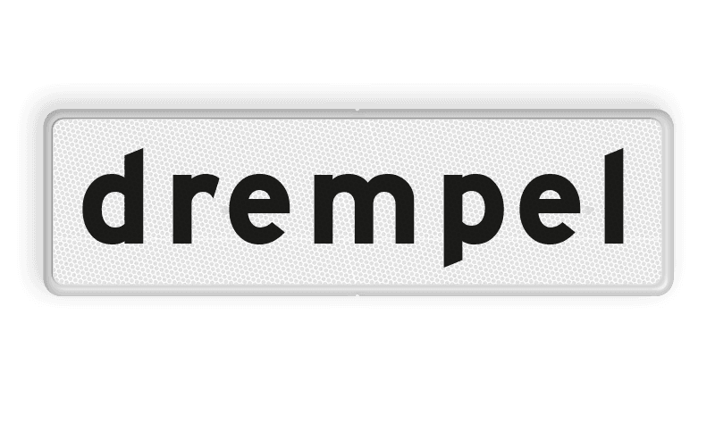 Verkeersbord RVV OB602 - Onderbord - Drempel