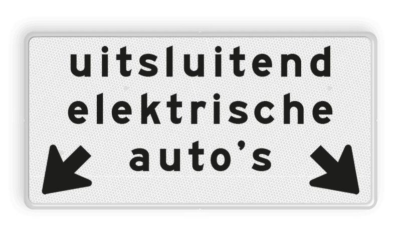 Onderbord - Uitsluitend elektrische voertuigen + OB504