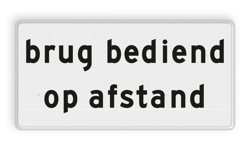 Verkeersbord RVV OBD10 - Onderbord - Brug bediend op afstand