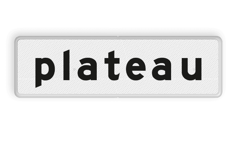 Verkeersbord RVV OBD16 - Onderbord - Plateau