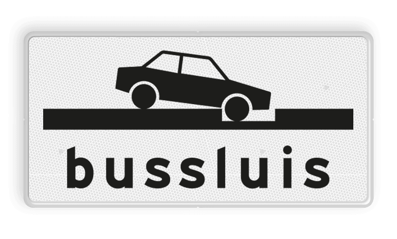 Verkeersbord RVV OB617 - Onderbord - Bussluis