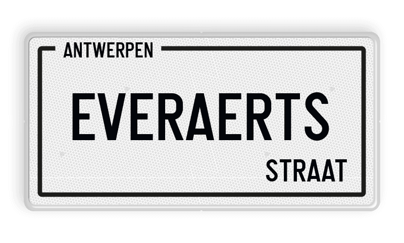 Straatnaambord België 400x200