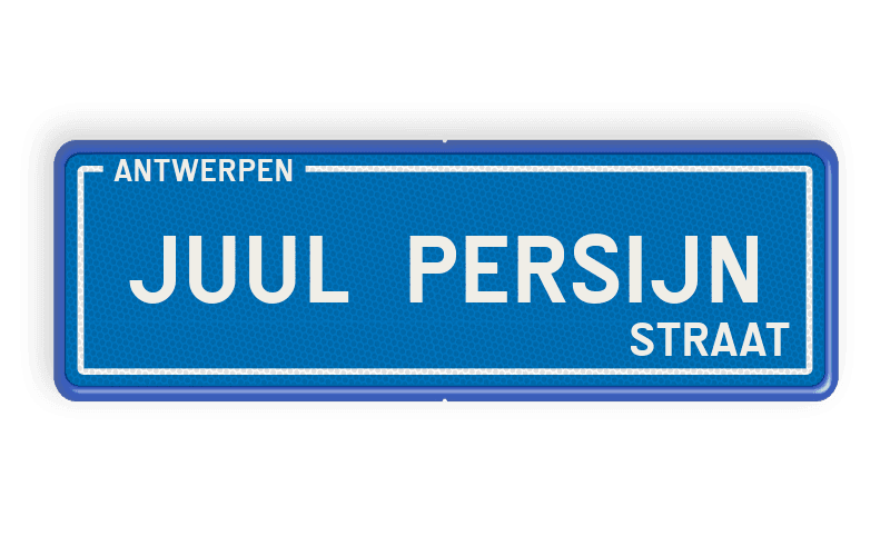 Straatnaambord België 600x200
