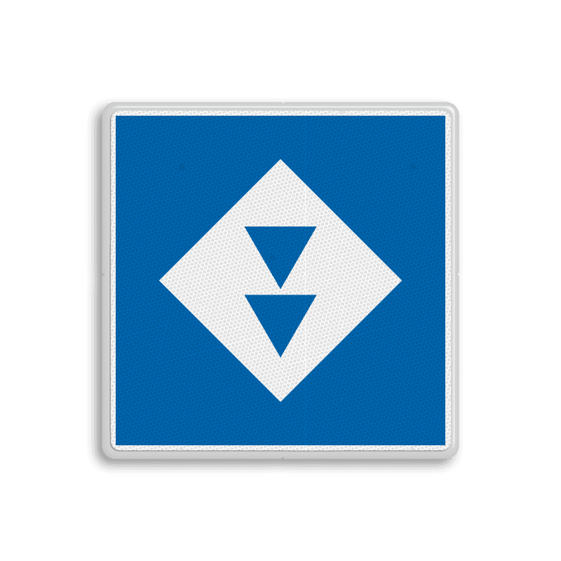 Scheepvaartbord BPR E.5.14 - Ligplaatsen voor schepen met twee kegels