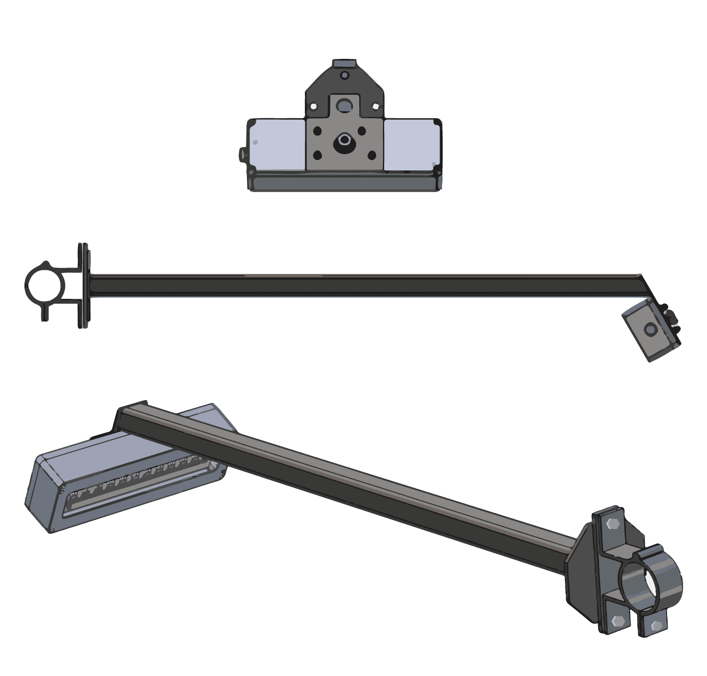 Uithouderset Ø48mm - t.b.v. aanstraalverlichting 12v of 230v
