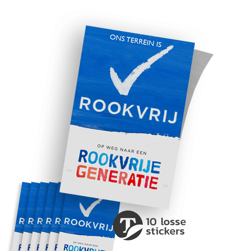 Mini-stickers (40x60mm) set 10 stuks - Rookvrije Generatie
