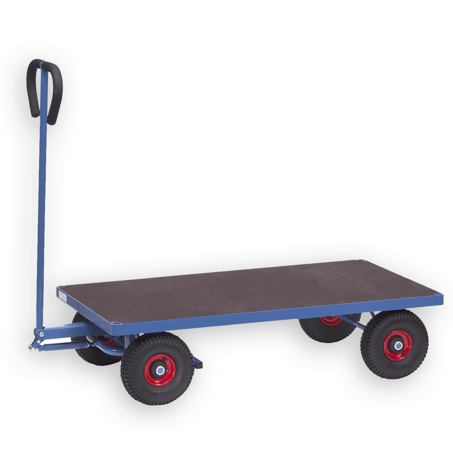 Materiaalkar 1200x800mm met handrem en luchtbanden