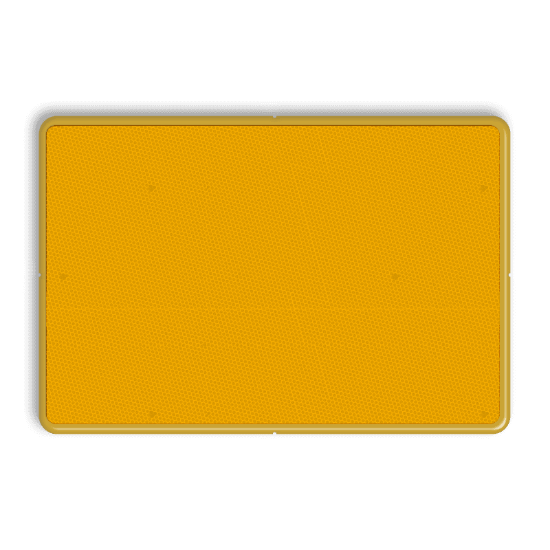 Omleidingsbord WIU geel FLUOR reflecterend