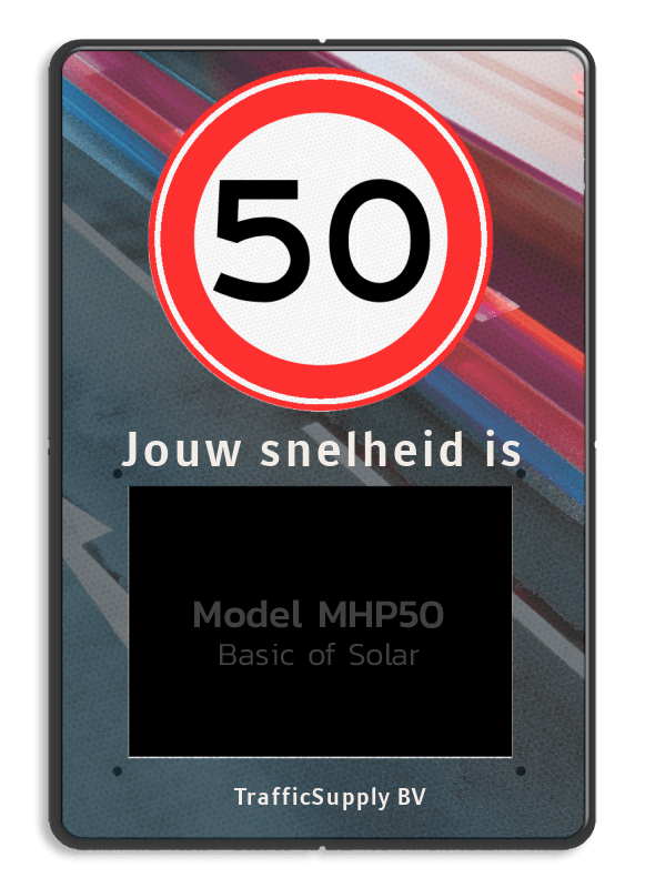 Achtergrondschild voor MHP50 Display - 600x900x25mm