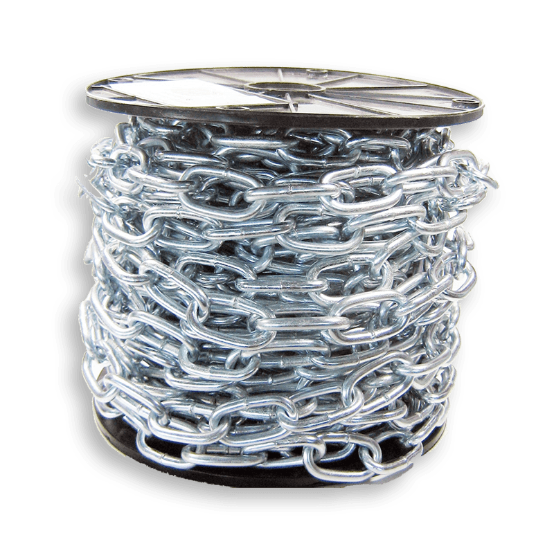 Stalen ketting 5mm op rol van 25 meter