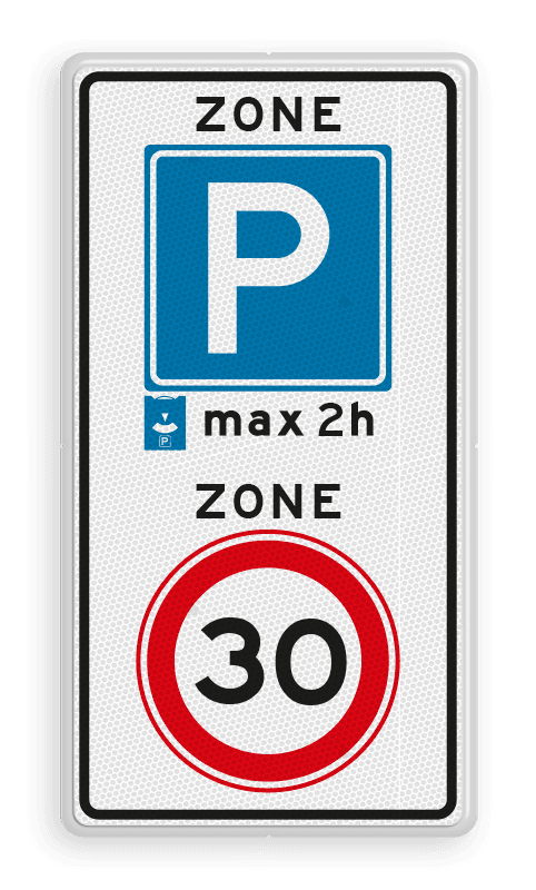 Verkeersbord RVV A0130E10-2zb - ZONE bord begin