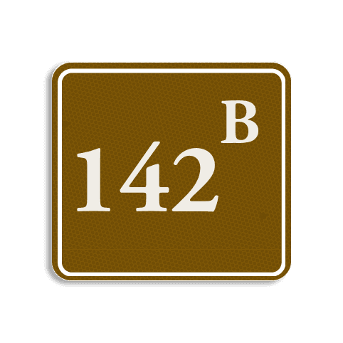 Plaque de numéro de maison réfléchissante 119x109mm