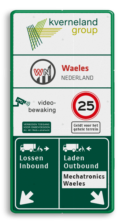 Informatie- routebord - Kverneland Groep - 1000x2000x28mm