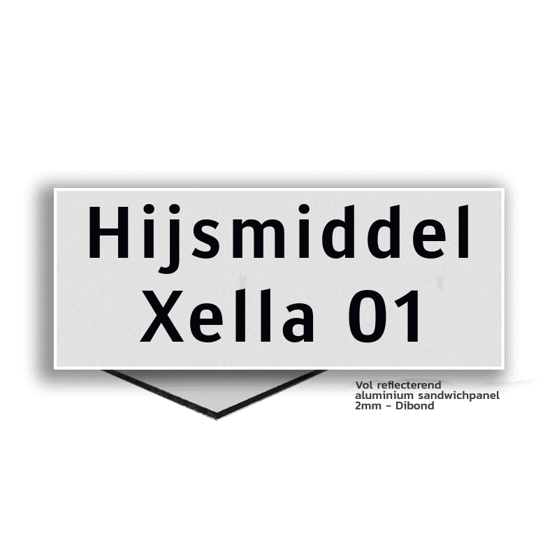 Tekstpaneel vlak 150x60mm - reflecterend klasse 1