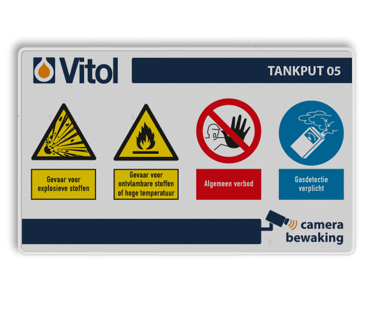 PBM Veiligheidsbord 1000x600mm met diverse veiligheidspictogrammen