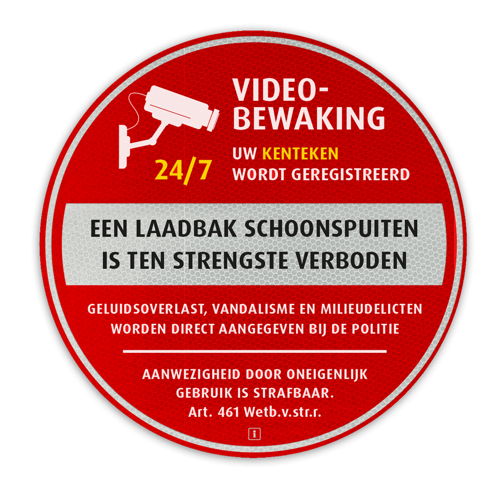 Informatiebord Alupanel (vlak) rond met eigen ontwerp