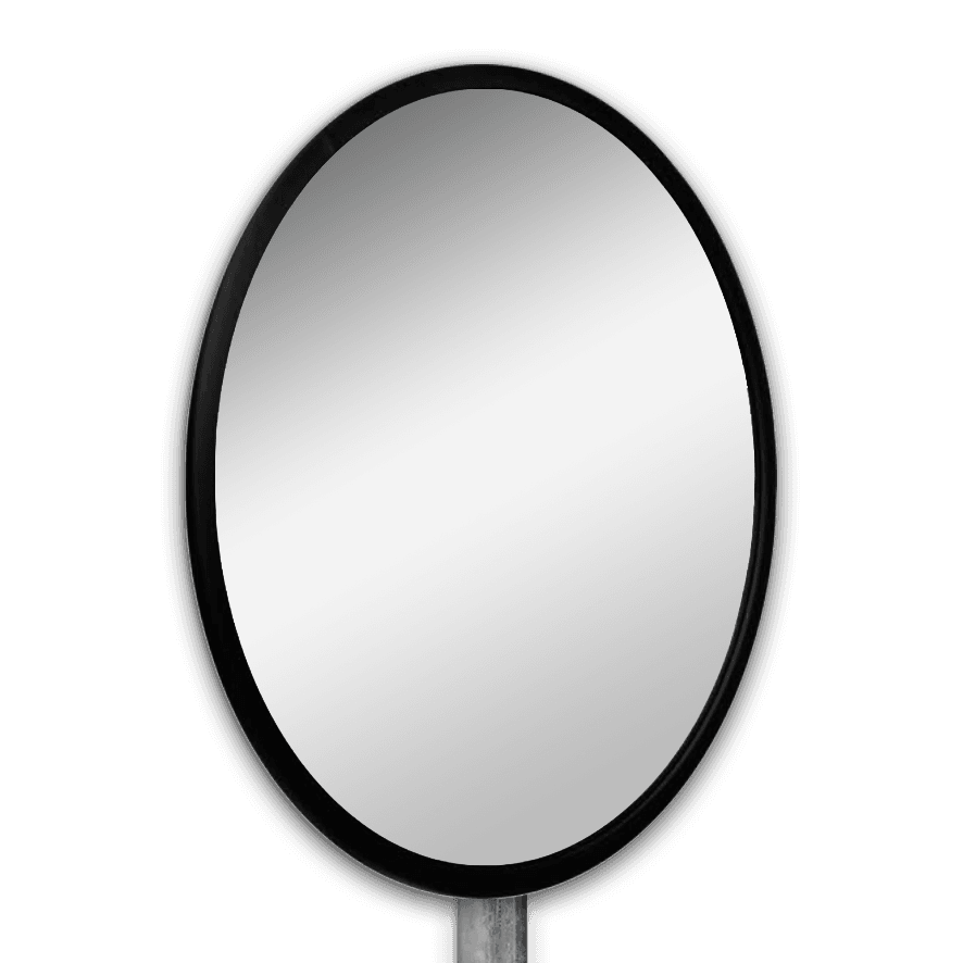 Miroir de circulation anti-condensation Ø1000mm en acier inoxydable