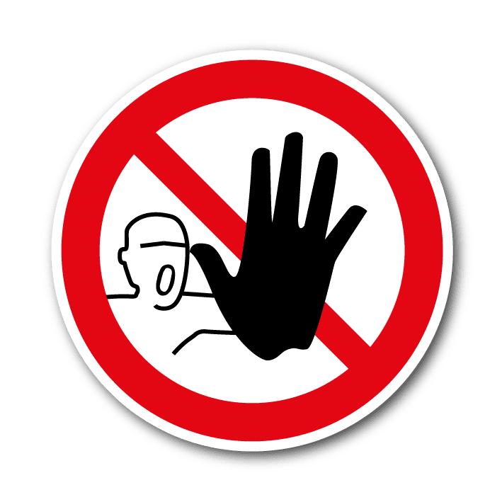 Veiligheidspictogram -  Verboden de ruimte te betreden	- P024