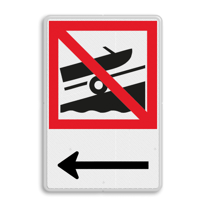 Scheepvaartbord BPR - Verboden hier boten te water laten