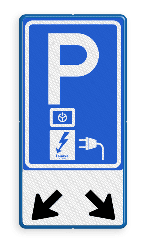 Verkeersbord RVV E08o - oplaadpunt + pijlen - Lanova - BE04b