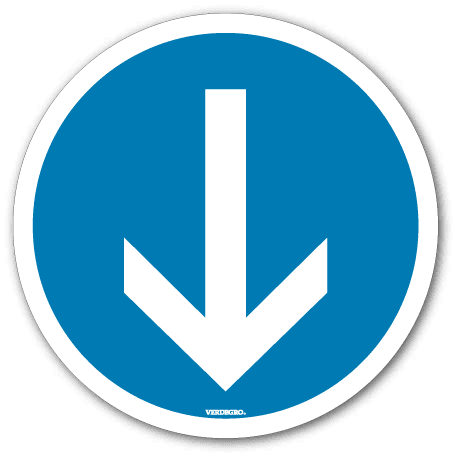 25107 - Signface met pijl UK / UAE 1500mm met logo - Klasse 3 - HERANTE
