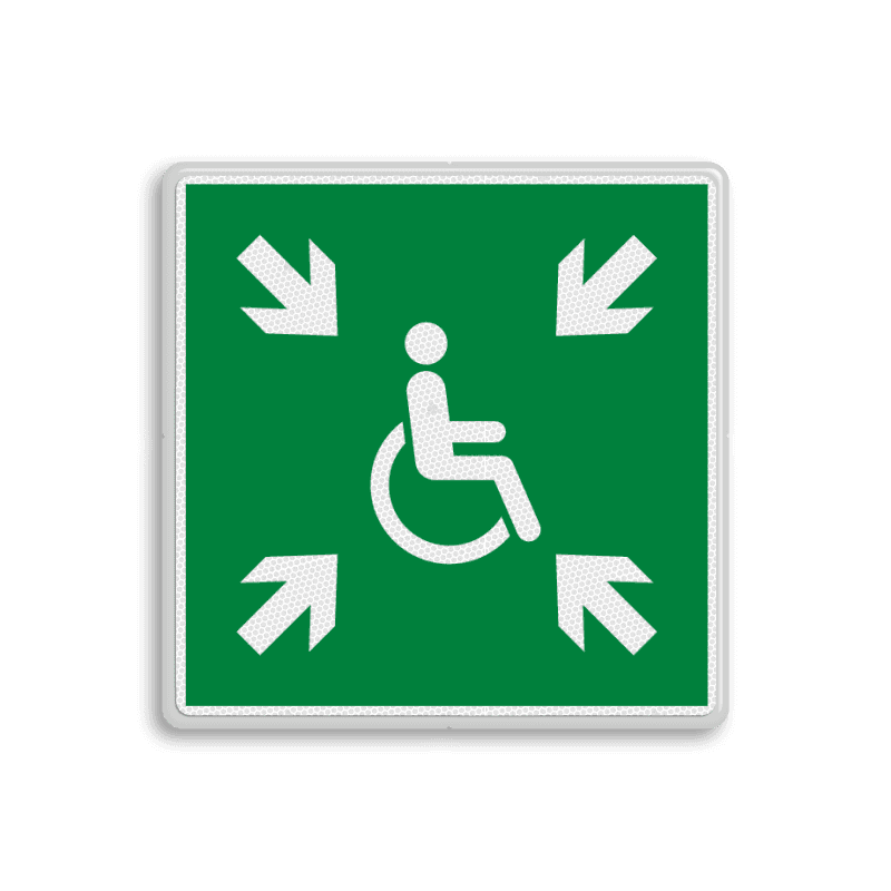 Verzamelplaats bord BHV - tijdelijk voor evacuatie