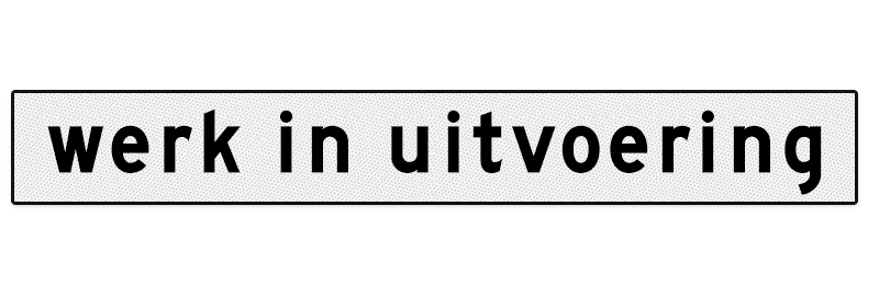 Scheepvaartbord BPR F. 3 | 1-regelig aanvullende aanduiding