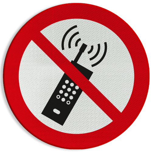 Autocollant ou panneau - P013 - Interdiction d'activer des téléphones mobiles