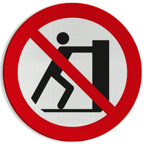 Autocollant ou panneau - P017 - Interdiction de pousser