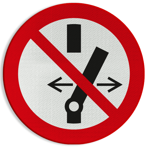 Autocollant ou panneau - P030 - Ne pas modifier la position de l’interrupteur