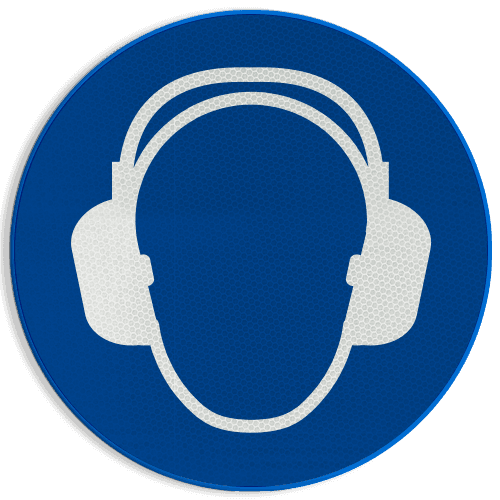 Veiligheidsbord M003 - Gehoorbescherming verplicht