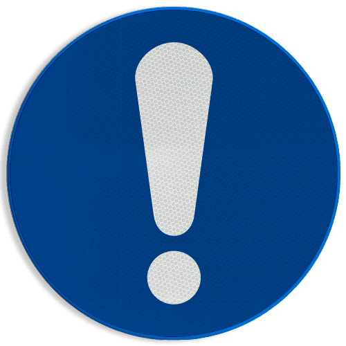Veiligheidspictogram M001 - Algemeen gebod - reflecterend