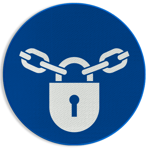 Autocollant ou panneau - M028 - Verrouillage obligatoire