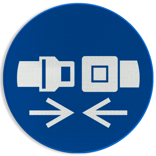 Autocollant ou panneau - M020 - Attacher la ceinture de sécurité