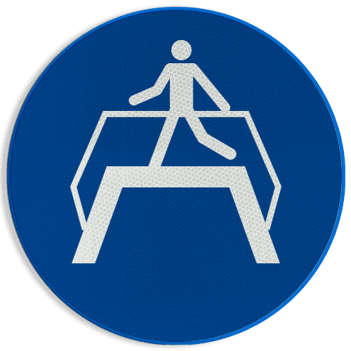 Autocollant ou panneau - M023 - Utiliser la passerelle