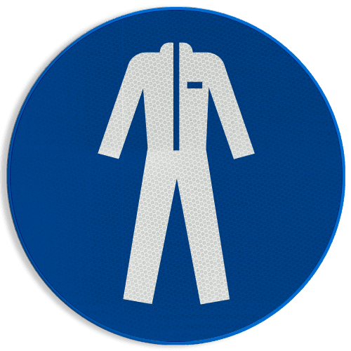 Veiligheidspictogram M010 - Beschermende werkkleding verplicht - reflecterend