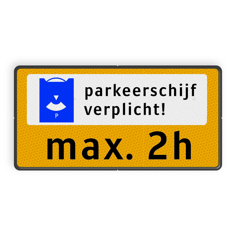 Parkeerbord Parkeerschijf verplicht - tijd