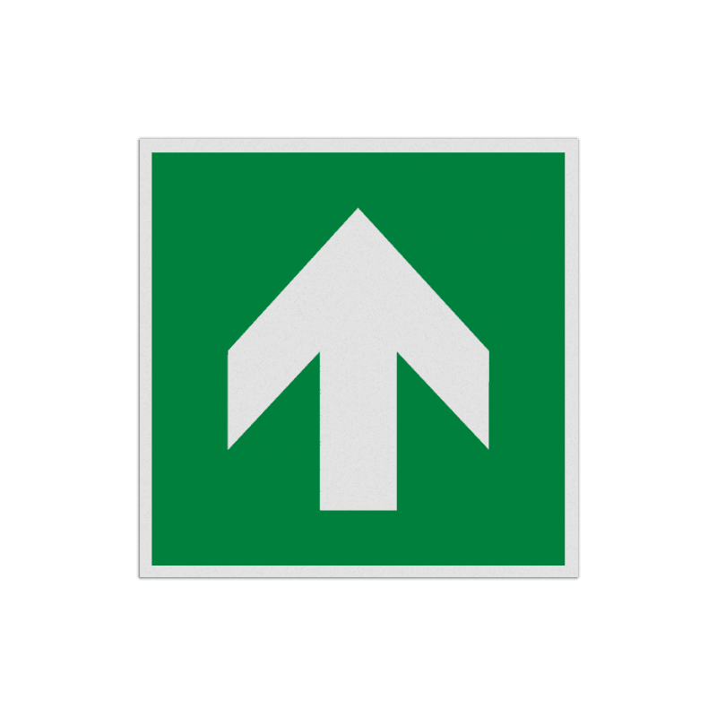 Veiligheidspictogram E005 - Richting reddingsmiddel - reflecterend