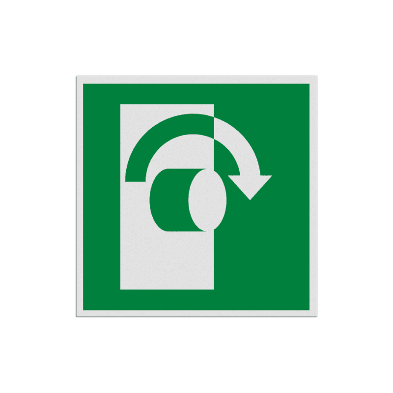 Autocollant ou panneau - E019 - Tourner dans le sens horaire