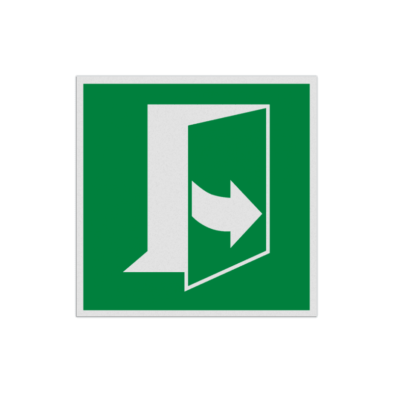 Veiligheidspictogram E057 - Links trekken - reflecterend