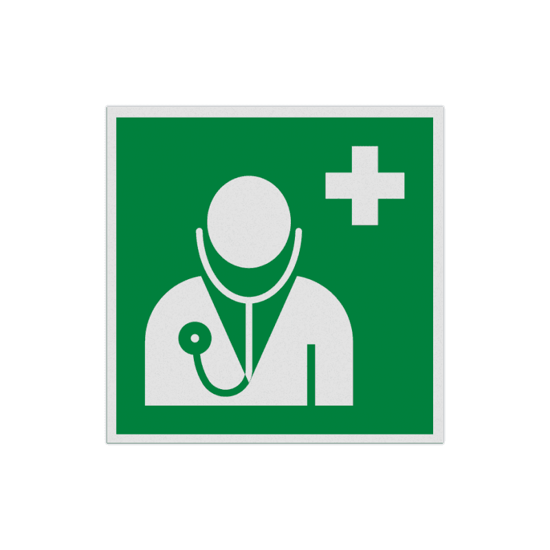 Veiligheidspictogram E009 - Arts/Dokter - reflecterend