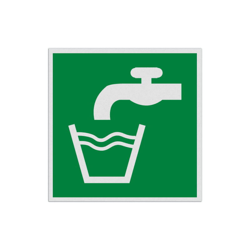 Veiligheidspictogram E015 - Drinkbaar water - reflecterend