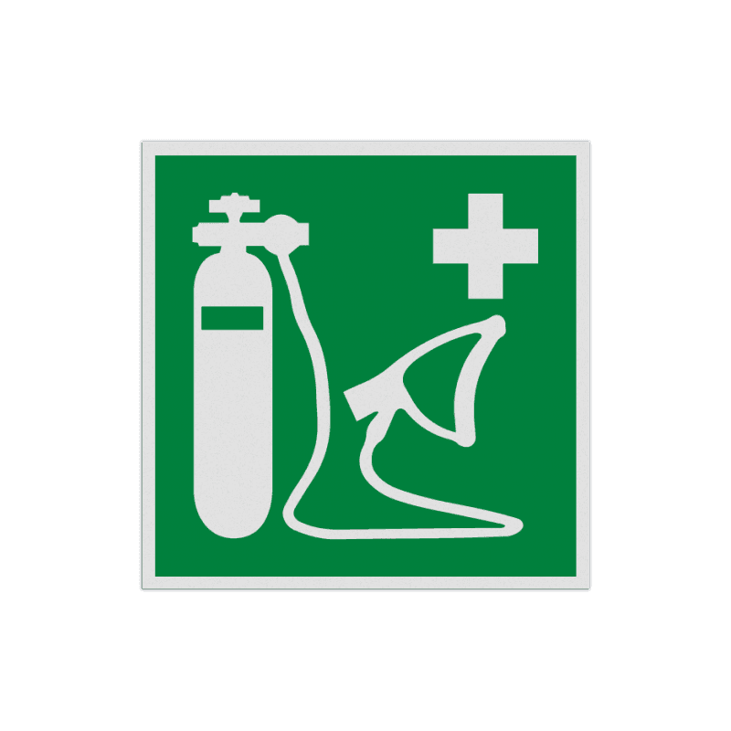 Veiligheidspictogram E028 - Beademingsapparaat - reflecterend