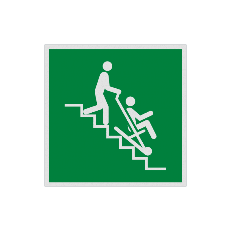 Veiligheidspictogram E060 - Evacuatiestoel - reflecterend