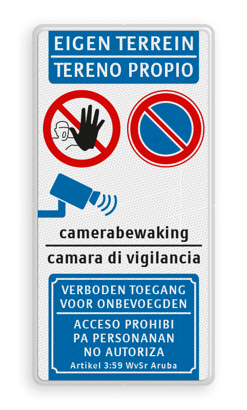 EIGEN TERREIN bord 2-talig | Papiaments
