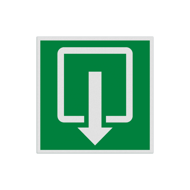 Reflecterende sticker of bord Pictogram EN05 - Nooduitgang